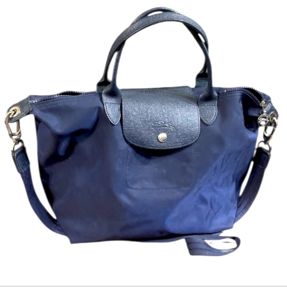 Minimalist LCH Canvas Navy Blue Crossbody Handbag